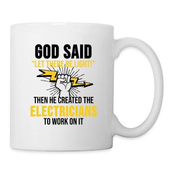 Cadeau éclair électricien en génie électrique - Mug blanc - blanc - Droite