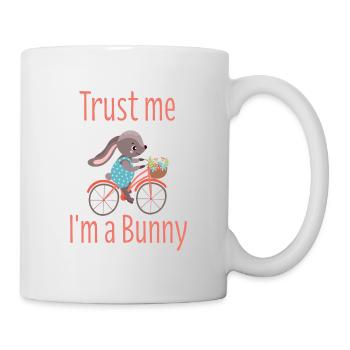 Cadeau vélo lapin de pâques vélo cycliste - Mug blanc - blanc - Droite