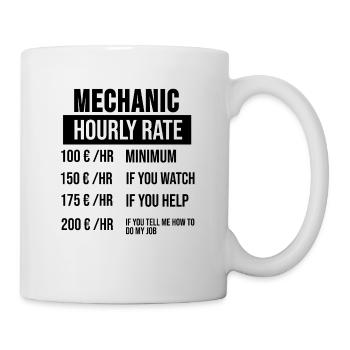 Mécanicien, artisan, plombier, salaire - Mug blanc - blanc - Droite