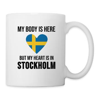 Stockholm Schweden Skandinavien Herz Geschenk - Tasse - Weiß - Rechts