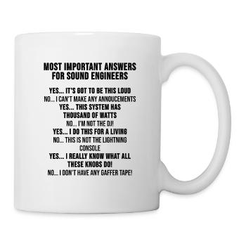 Tontechniker Mischpult Ton Soundsystem Geschenk - Tasse - Weiß - Rechts
