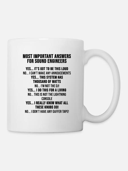Sound engineer mixer sound system gift - Mug - white
