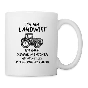 Traktor Bauer Landwirt Beruf Sprüche Geschenk - Tasse - Weiß - Rechts