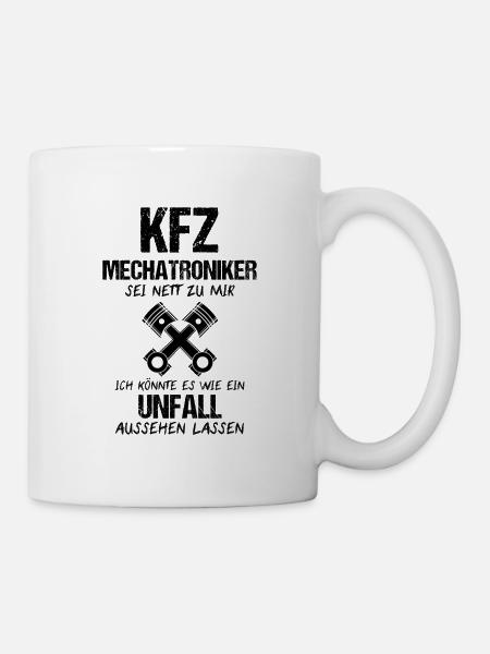 Kfz Mechatroniker Schrauber Spruch Geschenk - Tasse - Weiß