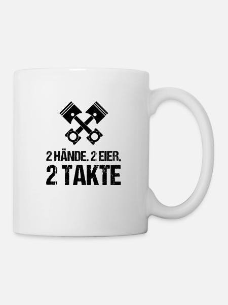 Moped Mofa Motorrad Roller Lustiges Geschenk - Tasse - Weiß