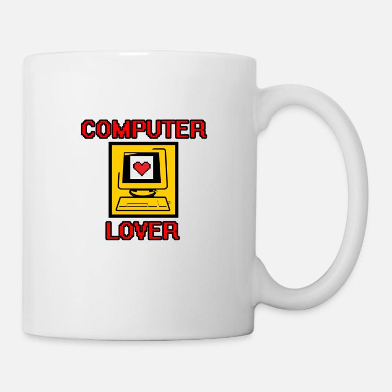 ordinateur - Mug blanc - blanc