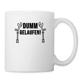 Bein Bruch Unfall Krückstock Lustiges Geschenk - Tasse - Weiß - Rechts