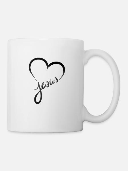 jesus heart style - Mug - white