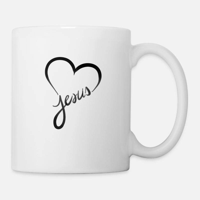 jesus heart style - Mug - white
