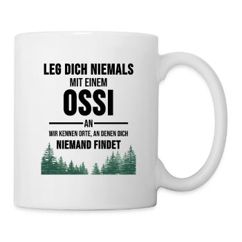 DDR Ossi Osten Ostblock Ostalgie Sachsen Geschenk - Tasse - Weiß - Rechts