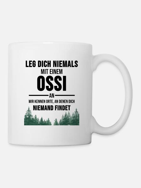DDR Ossi Osten Ostblock Ostalgie Sachsen Geschenk - Tasse - Weiß
