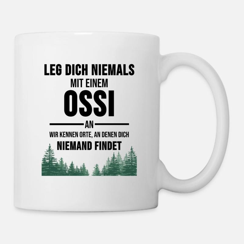 DDR Ossi Osten Ostblock Ostalgie Sachsen Geschenk - Tasse - Weiß