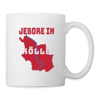 Jebore à Cologne Né à Cologne Heimatliebe Kölsch - Mug blanc - blanc - Droite