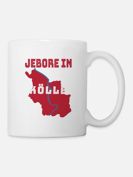 Jebore in Kölle Born in Cologne Heimatliebe Kölsch - Mug - white