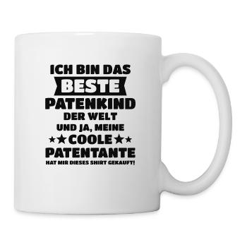Patenkind Patentante Pate Geburt Spruch Geschenk - Tasse - Weiß - Rechts