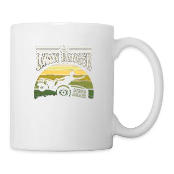 The Lawn Ranger Der Rasen-Mäher Garten Geschenk - Tasse - Weiß - Rechts