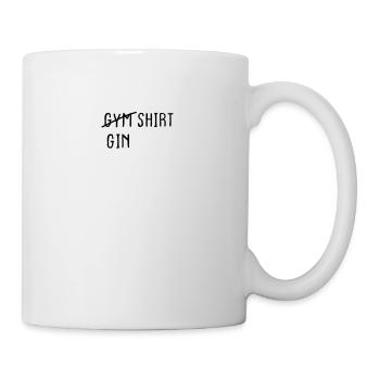 gym shirt gin funny humor - Mug - white - Right