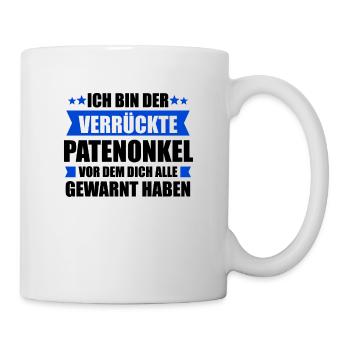 Patenonkel Taufpate Pate Taufe Patenkind Geschenk - Tasse - Weiß - Rechts