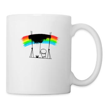 rainbow paint humanity earth revolution - Tasse - Weiß - Rechts