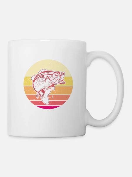 Barsch Raubfisch Angeln - Tasse - Weiß