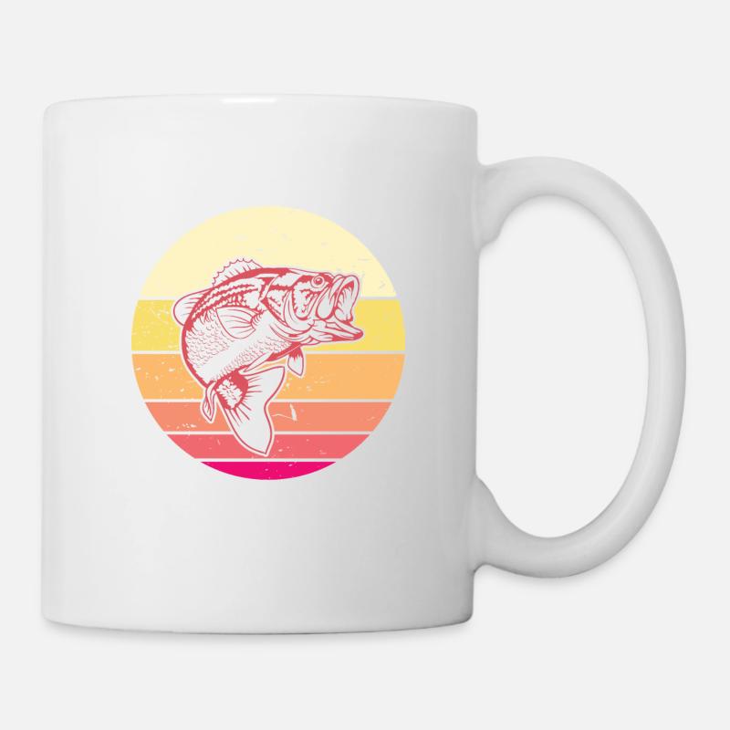 Barsch Raubfisch Angeln - Tasse - Weiß