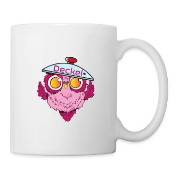 Eule im Pärchenlook mit Deckel ohne Topf - Tasse - Weiß - Rechts
