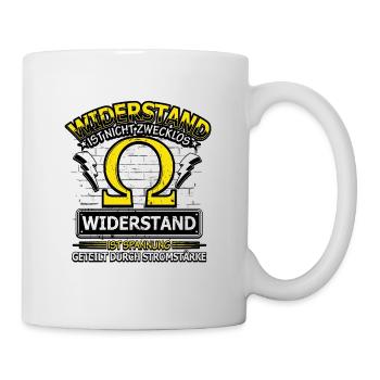 Elektrotechniker Elektromeister Spruch Geschenk - Tasse - Weiß - Rechts