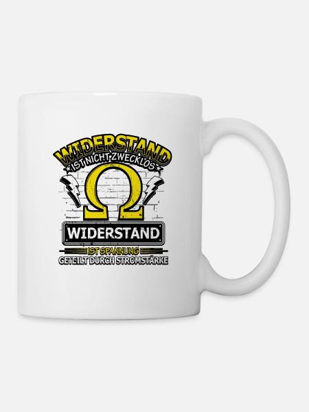 Elektrotechniker Elektromeister Spruch Geschenk - Tasse - Weiß