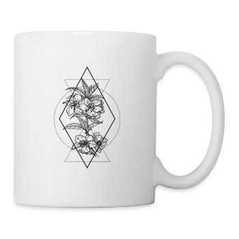 Pflanze mit Geometrie - Tasse - Weiß - Rechts