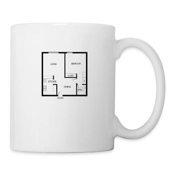 Architektur Grundriss Architekt Student T-Shirt - Tasse - Weiß - Rechts
