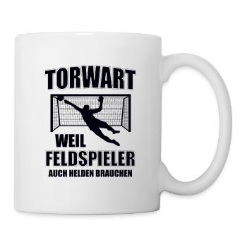 Fußball Torwart Torhüter Tormann Hüter Geschenk - Tasse - Weiß - Rechts