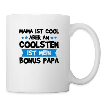 Bonus Papa Stiefvater Bonusvater Tochter Geschenk - Tasse - Weiß - Rechts