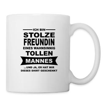 stolze Freundin - Tasse - Weiß - Rechts