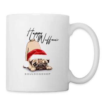 Happy Wuffmas Pug Pug Dog Christmas - Mug - white - Right