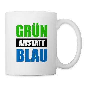 Grün Gegen Rechts Nazis Politik Partei Geschenk - Tasse - Weiß - Rechts