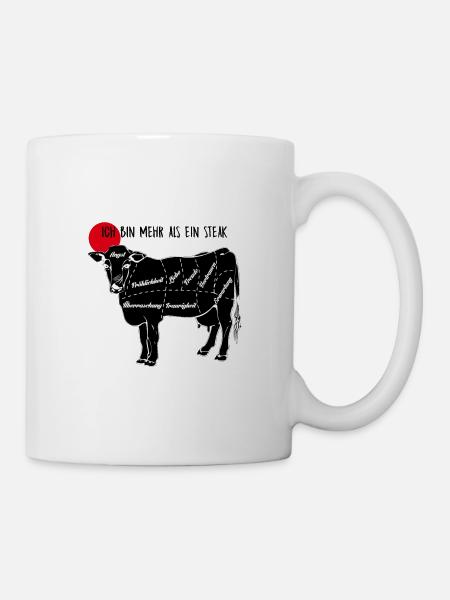Kuh mehr als Steak - Tasse - Weiß