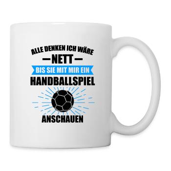 Handball Trainer Coach Handballer Team Geschenk - Tasse - Weiß - Rechts