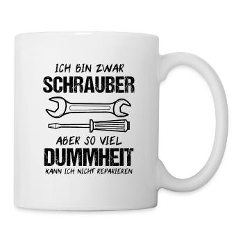 Kfz Mechaniker Schrauber Schrauben Geschenk - Tasse - Weiß - Rechts