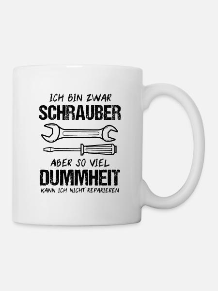 Kfz Mechaniker Schrauber Schrauben Geschenk - Tasse - Weiß