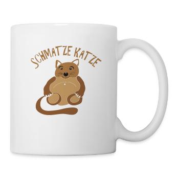 Dicke Katze - Tasse - Weiß - Rechts