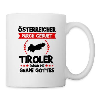 Tirol Tiroler Südtirol Österreich Lustig Geschenk - Tasse - Weiß - Rechts