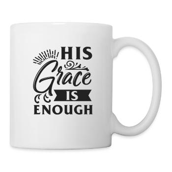 Dire chrétien: Sa grâce suffit - Mug blanc - blanc - Droite