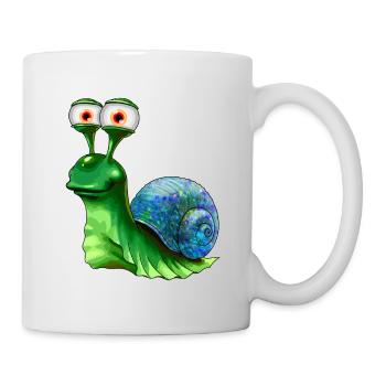 Opal Snail - Opal Schnecke - Tasse - Weiß - Rechts