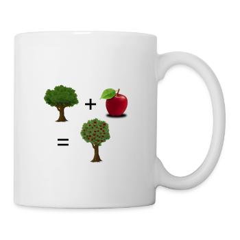 Plant + apple = apple tree - Mug - white - Right