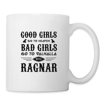 Good girls go to heaven - bad girls go to Valhalla - Mug - white - Right