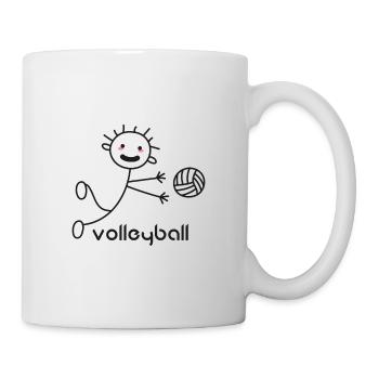 Volleyball - stick figure - Mug - white - Right