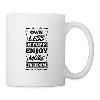 Minimalism - Freedom - Tasse - Weiß - Rechts
