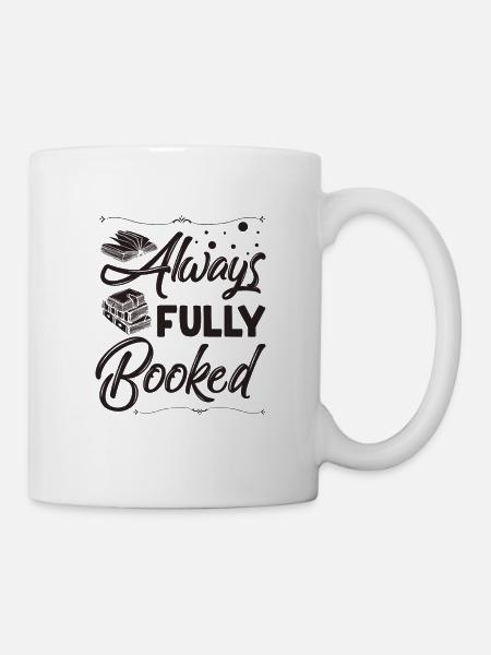 Books - Bücher - Leseratte - Tasse - Weiß