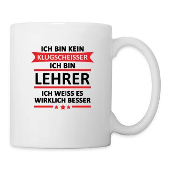 Tshirt für Lehrer - Tasse - Weiß - Rechts