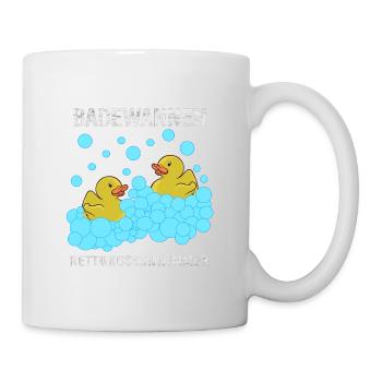 Gummiente Quietscheente Badeente Rettungsschwimmer - Tasse - Weiß - Rechts